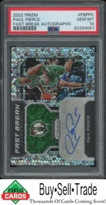 2022 Panini Prizm FBPPC PAUL PIERCE Fast Break Silver Disco Autograph PSA 10 - Picture 1 of 2