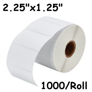 2.25"x1.25" Direct Thermal Shipping Labels Barcode 1000/Roll for Zebra & Rollo - Picture 1 of 6