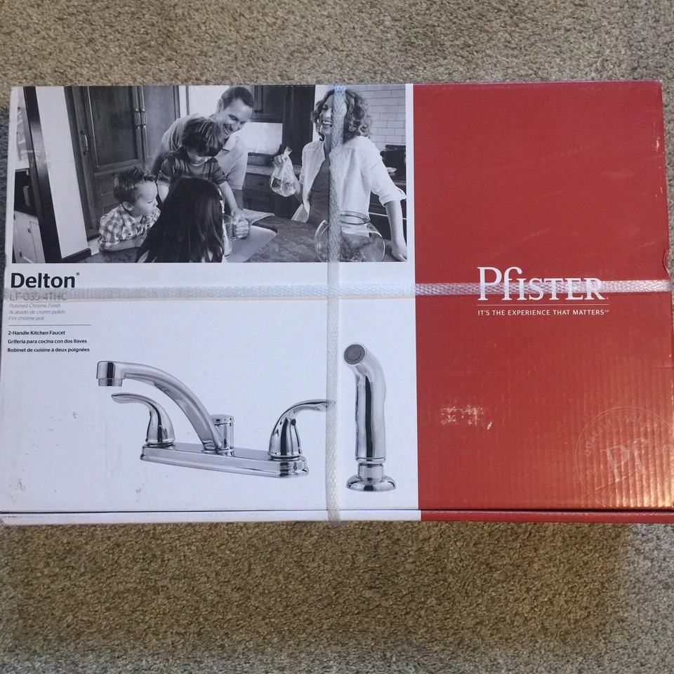 Pfister LF0354THC Delton Two Handle Polished Chrome Kitchen Faucet 1.8 GPM