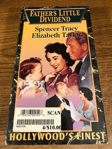 Father's Little Dividend VHS Movie VCR Video Tape Sealed Spencer Tracy - Picture 1 of 4