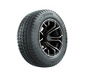 GTW 12" Spyder Matte Bronze Golf Cart Wheels on 215/50-R12 Fusion Street Tires