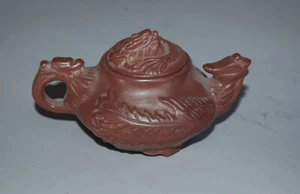 Ixing stoneware water dropper, dragons and phoenix, China, mid-20th century - Picture 1 of 8