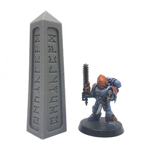 Obelisco Enano 28mm D&D Pathfinder Fantasía Wargaming Dispersión Terreno Paisaje - Imagen 1 de 3