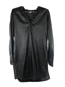 Akkriti Ethno Tunika Neuheit Kleid Top XL Perlendetail Seitenschlitze schwarz - Bild 1 von 8