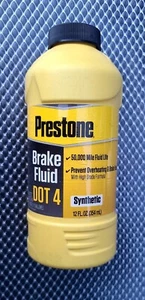 (4) Prestone High Grade Synthetic Dot 4 Vehicle Auto Brake Fluid 50000 Mi, 12oz - Picture 1 of 2