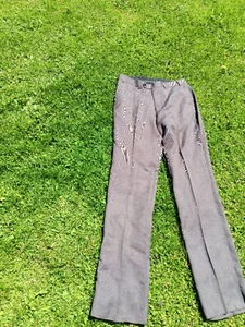 Beverly Hills Polo Club Men’s Pants Stretch Slim Fit 34x40 Brown Pindot New Tag - Picture 1 of 5