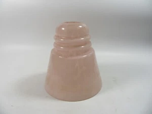Art Deco Glass Pink Marble Effect Mottled Ceiling Pendant Lamp Shade Vintage 30s - Picture 1 of 7