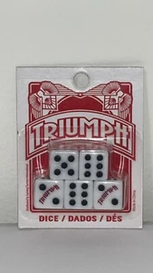 Paquete de 5 dados de juego Triumph para cartas y juegos negro/blanco - nuevo sellado - Imagen 1 de 2