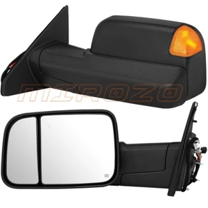 Manual Fold Temp Sensor Power Heated Outside Mirror For 2019-2022 Dodge Ram - Picture 1 of 14