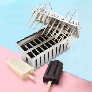 Ice Cream Stick Mold 20pcs Mold Cup Stainless Steel Popsicle Mold Commercial - Picture 1 of 16