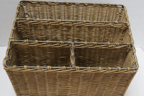 Rattan Wicker Woven Basket with strong metal frame Cover