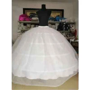 New Hot Sell 4 Hoops Big White Petticoat Super Fluffy Crinoline Slip Underskirt - Picture 1 of 23