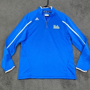 Adidas NCAA UCLA Bruins 1/4 Zip Training Jacket Sweatshirt Size Medium - Picture 1 of 14