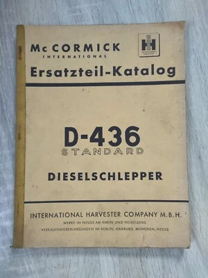 McCormick IHC D-436 Standard Dieselschlepper Ersatzteilkatalog - Bild 1 von 2