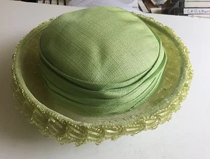Vintage USA Union Made Damen Krempe Band Hut - Bild 1 von 4