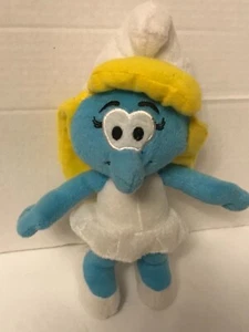 Nanco Smurfs Smurfette Plush Stuffed Animal Toy Blue 10 Inch - Picture 1 of 8