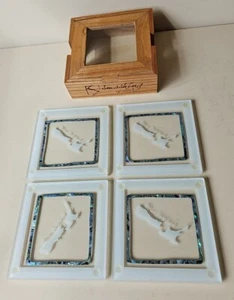 Smashing Glass Set Of 4 Coasters Hand Crafted New Zealand Jason Products Ltd - Picture 1 of 19