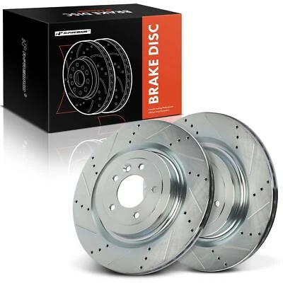 2x Rotores de freno traseros perforados para Land Rover Defender 110 Discovery Range Rover Foto 1 de 4