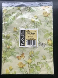 VTG NIP 1970s/1980s Gibson Greetings Gift Wrap WC021-1080 All Occasion Butterfly - Picture 1 of 4