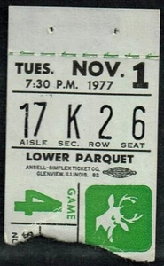 1977 NBA BASKETBALL TICKET BUCKS KINGS ALEX ENGLISH OTIS BIRDSONG RC ROOKIE - Picture 1 of 1