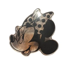 Vintage 80s Minnie Mouse Disney Clear Plastic Storage Jewelry Candy Box W/ Lid - Picture 1 of 4