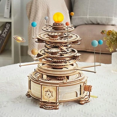 ROKR 3D Puzzle Wooden Model Kit Huge Orrery Model Mechanical Toy for Kids Gifts - Image 1 of 4
