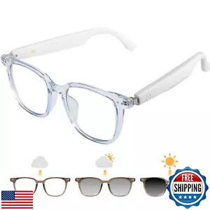Bluetooth Audio Smart Glasses, Blue Light Glasses for Women Men, Remote Shoot - Picture 1 of 5