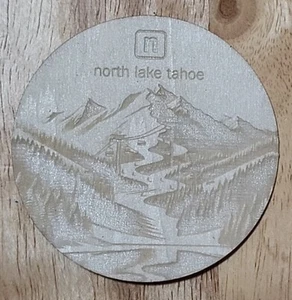 North Lake Tahoe California, Travel Decal Sticker Label Official, Wooden Feel - Bild 1 von 3
