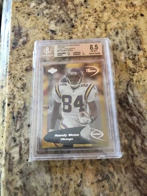 1998 COLLECTORS EDGE ODYSSEY LEVEL 2 HOLOGOLD RANDY MOSS BECKETT SLABBED 92/150 - Image 1 of 2