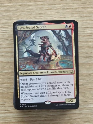 Custom Commander Deck ~ Scorching Scales ~ Gev, Scaled Scorch ~ 100 Card Deck - Image 1 of 4