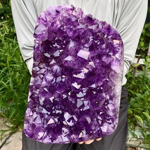 10.67LB Natural Amethyst geode quartz cluster crystal specimen mineral Healing - Picture 1 of 16