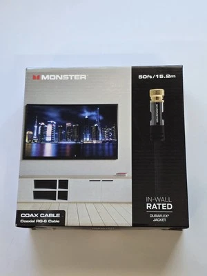 Monster Coax Cable 50ft  Coaxial RG-6 Cable - Image 1 of 3