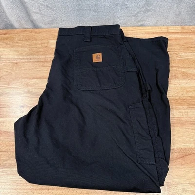 Carhartt Cargo Men's Pants Canvas Size 42x30 Work Loose Original Fit B151 BLK - Image 1 of 4
