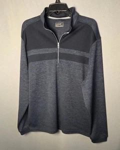 Bolle Men’s Performance Golf Pullover 1/4 Zip Long Sleeves Size L Blue Heather - Picture 1 of 7