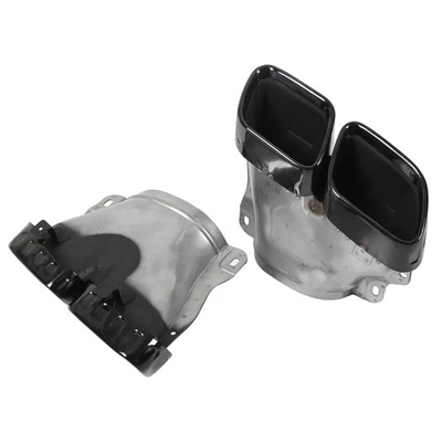 ⁺Schwarze Chrom-Edelstahl-Vierfach-Auspuffblenden Für Mercedes-AMG GLE63 W167 - Bild 1 von 4