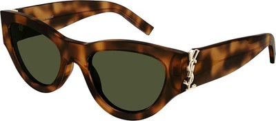 Gafas de sol Saint Laurent SL M94 003 53 mm Habana/lente verde Foto 1 de 2