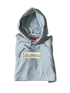 Sudadera con capucha Supreme 2013 Bling Box Logo gris jaspeado talla mediana auténtica - Imagen 1 de 10