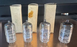 Lot of 4 NOS 1959 JTL-12AT7WA Tung-Sol Vacuum Tubes Angled Square Getter(Tested) - Picture 1 of 6