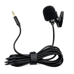 Lavalier Microphone Mic Stereo Audio Wired Mic 3.5mm Plug for Sound Card6740 - Afbeelding 1 van 6