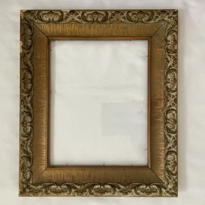 Moderner verzierter Wandrahmen aus vergoldetem Holz & geformtem Harz französischer Rokoko-Stil mit Glas - Bild 1 von 13