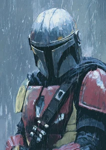 2024 DIN DJARIN STAR-WARS ( The Mandalorian ) 1/1 ART SKETCH CARD ARTIST SIGNED - Picture 1 of 2