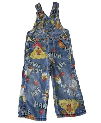 Mono vaquero Hee Haw Liberty vintage años 70 babero joven niño pequeño Foto 1 de 4