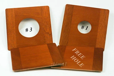 1 LENS BOARD 5.5"x 5.5"RC for ZONE VI - 8x10"- Sol.Mahogany, undrilled/free hole - Image 1 of 2