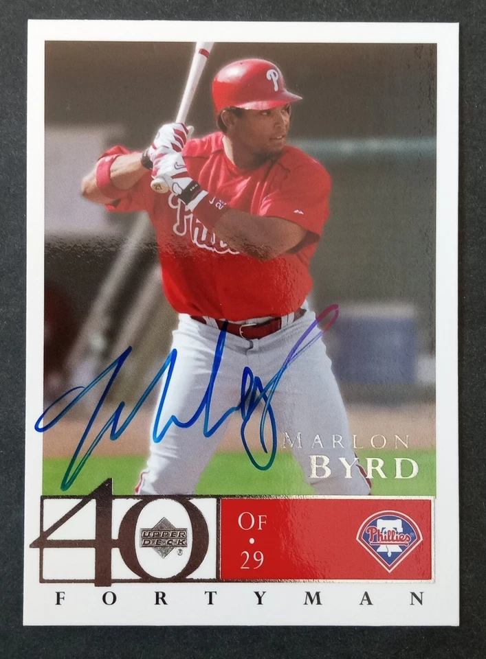 2003 Upper Deck (40 man) SIGNED: Marlon Byrd, PHILLIES #672 - Image 1 of 1