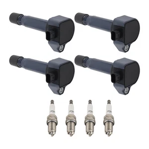 Ignition Coil Pack and Iridium Spark Plug Set of 4 For Honda Civic Petrol 06-11 - Picture 1 of 12