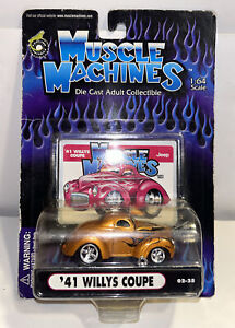 *New Muscle Machines DieCast 1:64 Pumpkin Orange Jeep '41 Willys Coupe’ #02-25