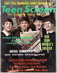 TEEN SCREEN Magazine SEP 1964 BEATLES Richard Chamberlain ROLLING STONES More! - Picture 1 of 2