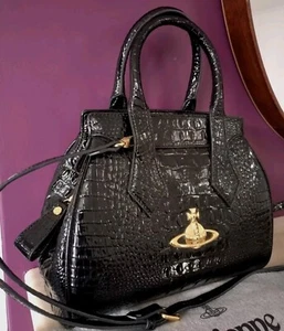 Vivienne Westwood Medium Black Handbag.. Crossbody Bag Very Good Condition .🌼.. - Picture 1 of 12