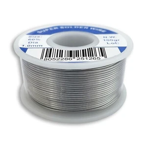 STAGNO BOBINA IN ROCCHETTO 60/40 100GR 1MM SALDARE SALDATURA LABORATORIO MGIDEA - Imagen 1 de 4