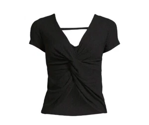 Juniors Black Twist Front Top Size Large 11-13 - Picture 1 of 3